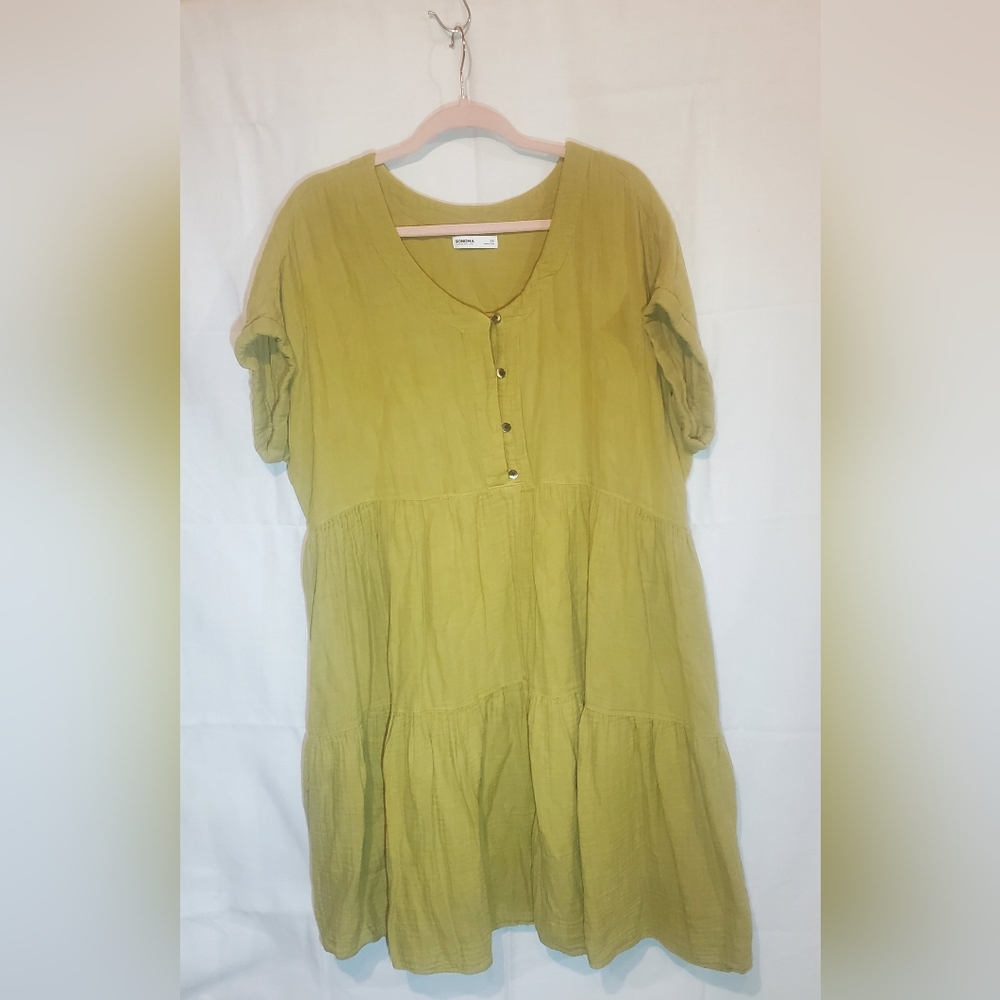Sonoma Green Buttoned Tiered Tunic